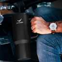 2 x Swoop Smart Tumbler 40 oz | Stainless Steel Vacuum Insulated with Touch Screen Temperature Sensor Lid, Handle and Straw for Water, Coffee, Smoothie, Iced Tea and All Beverages (Raven Black)