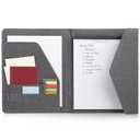 Professional Legal Notepad Portfolio, Grey Folio Notebook for Office, Business, Work, Pad Holder Folder Organizer for Documents (12.5x10)