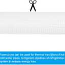 PATIKIL 4.9ft Pipe Insulation Tubing, 1 Pcs 1-1/8 Inch ID Heat Preservation Insulated Foam Tubing Handle Grip Support No Side Opening for Water Pipes, Air Conditioning Pipes, White