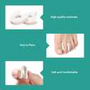 Welnove Foam Toe Separators - 80 Pack Toe Spacers for Corn, Blister, and Hammer Toe Relief - Breathable, Adhesive Options for Pain from Bunions, and Toe Overlap, Toe Spacers for Men