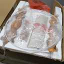 65.5" Natural Real Wood Floor Lamp with S Cluster Pull Chains Dual Switch,Wood Base Tall Lamp,Farmhouse Standing Lamp for Living Room,with Linen Shade,Floor Lamp for Living Room,Bedroom(Bulb Included) (Brown)