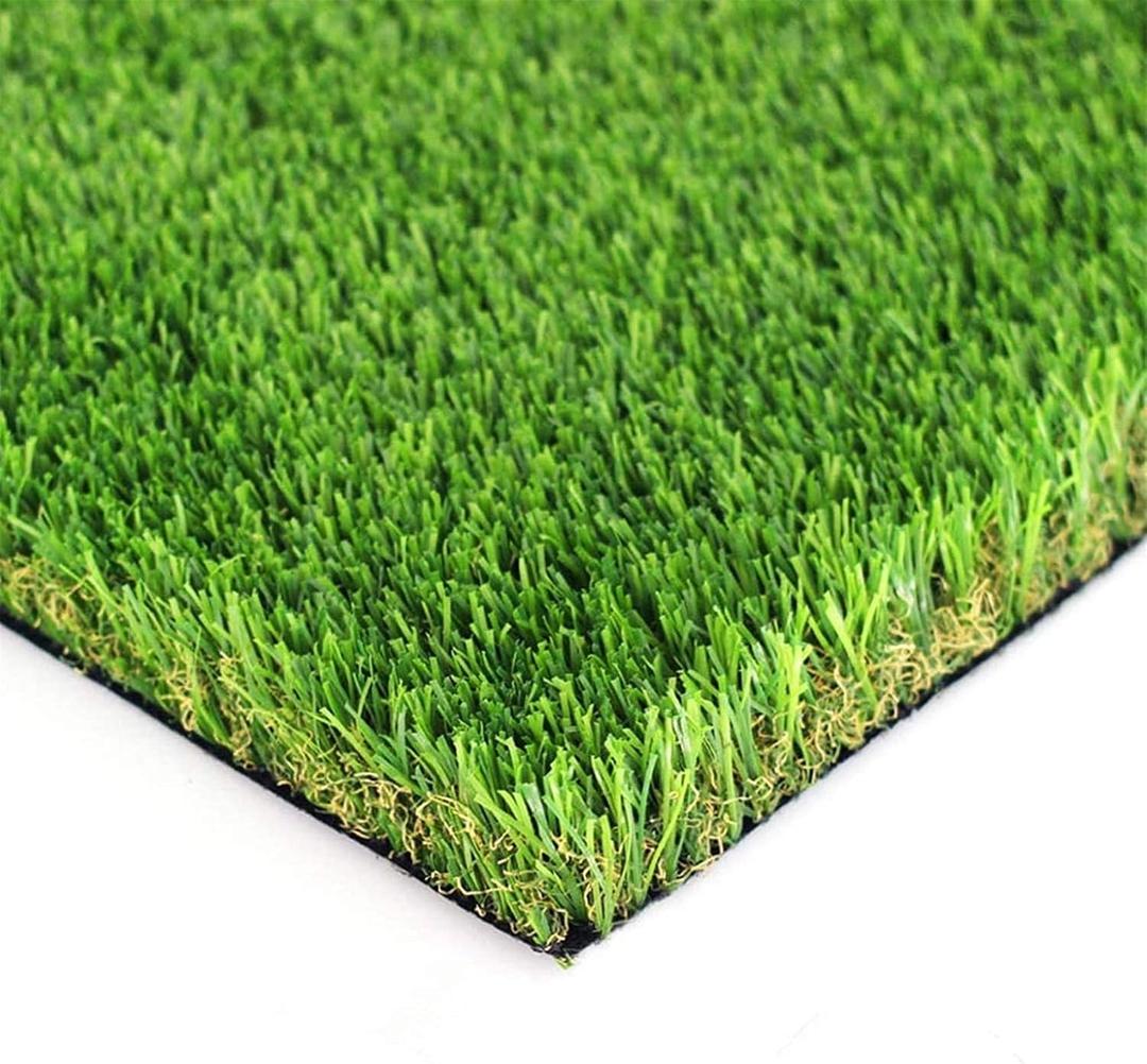 LITA 4ftx13ft Artificial Grass Fake Deluxe Synthetic Thick Lawn Pet Turf Perfect for Indoor/Outdoor Landscape, Green