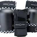 Pro-Tec Street 3-Pack Pad Set - Protective Gear for Skateboarding, Roller Skating, Scooter, Bicycling (Youth Medium, Checker)