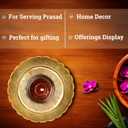 Shubhkart Brass Engraved Nakshi Plate Set 11 cm (Pack of 5)  Indian Decorative Ritual Plates for Puja, Meditation & Festive Dcor | Traditional Hindu Offering Plates for Home Altar & Cultural Gifting