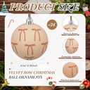 24 Pack Velvet Christmas Ball Ornaments 60mm/ 2.36'' Bow Christmas Tree Decorations Xmas Ornaments for Tree Home Coquette Room Birthday Party Front Door Wedding Holiday Decor (Brown)