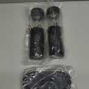 Electric Salt and Pepper Grinder Set Automatic Battery Pepper Mill Shakers Adjustable Coarseness Upgraded Larger Capacity with Led Home and Kitchen Appliances Birthday Gifts for Women Mom (Black/Black)