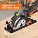 DOVAMAN Circular Saw, 5.8A 4-1/2" Circular Saw w/Laser, Metal Auxiliary Handle, 6 Blades (4", 4"), Cutting Depth 1-11/16" (90), 1-3/8" (45), Ideal for Wood, Soft Metal, Plastic, Tile - MCS01A