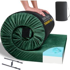 HomeMate CertiPUR-US Memory Foam Camping Mattress Pad Portable Roll Up Mattress for Adults Sleeping Mat Cot Mattress Pad