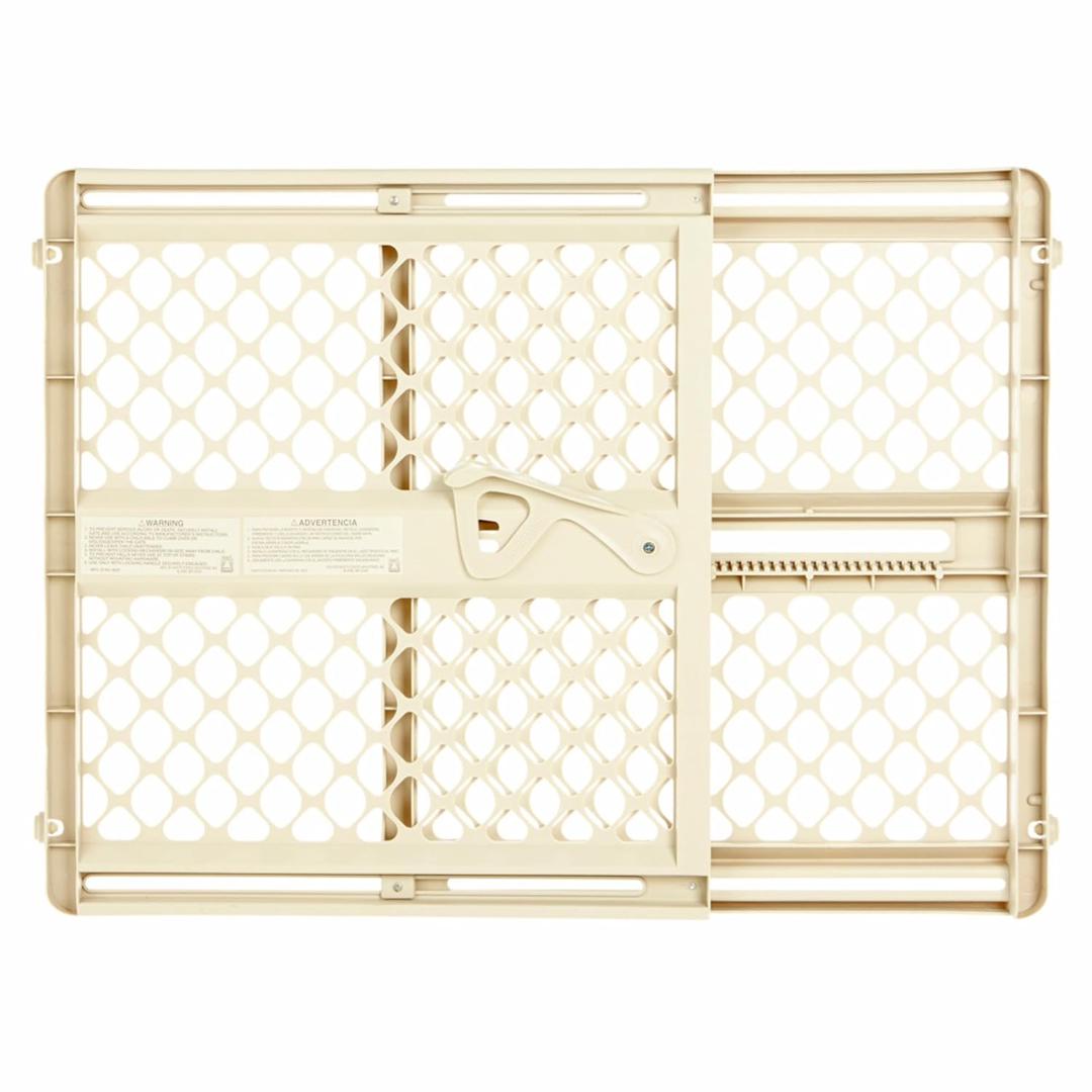 Toddleroo by North States - Supergate Ergo Baby Gate: Plastic Baby Gate for Stairs & Doorways - Adjustable Indoor Safety Gate - Made in USA - 26 to 42 Inches Wide - 26 Inches Tall - Ivory