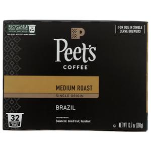 Peet'S Coffee & Tea, Coffee Brazil Minas Pods, 13.7 Ounce (EXP 09/02/26)