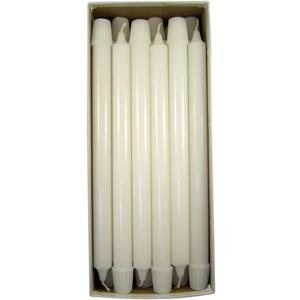 Cathedral Brand White Molded Stearine Candles Short 4's with Self-Fitting Ends, 7/8 Inch x 11 3/4 Inch, Box of 24