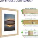 11x14 Poster Frame, Display Pictures 8X10 with Mat or 11x14 Without, Wall Hanging Frames, Natural Oak, 3 Pack