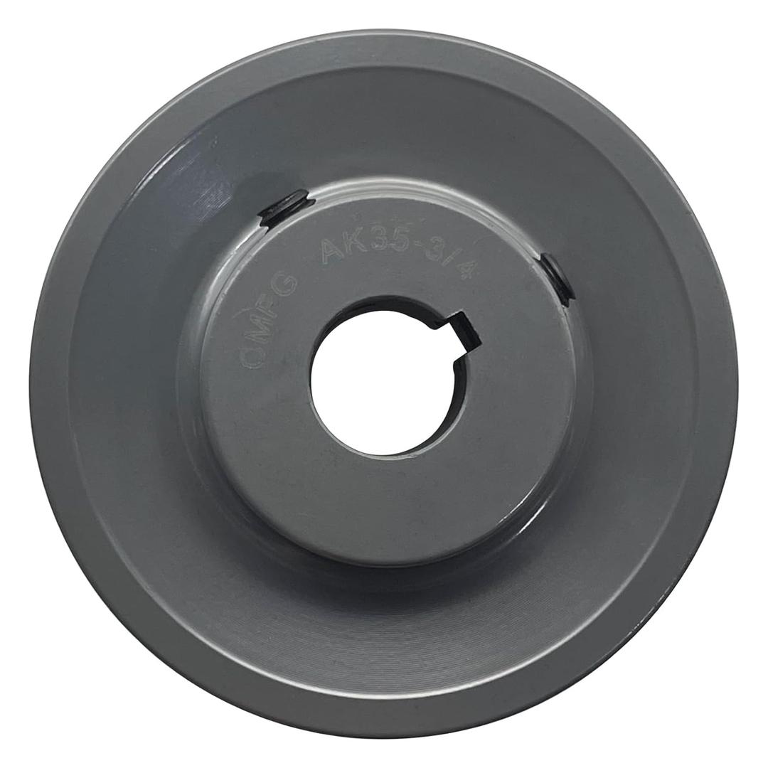 AK35-3/4 v Belt Pulley,3.55 inch OD, 3/4 Inch Bore,Cast Iron Material, AK Single Groove Motor Pulley for "4L" or "A" or "3L" Belts,AK35X3/4 Pulley