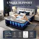 KNZZO Queen Air Mattress with Built in Pump, 18 Inch Inflatable Bed, 800lb