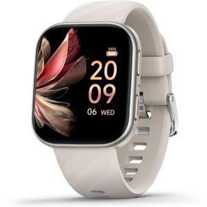 FITVII Health & Fitness Tracker (Answer/Make Calls), Smart Watch with 24/7 Heart Rate and Blood Pressure, Sleep Tracking, Blood Oxygen Monitor, 120+ Sport Modes Activity Tracker for Women Men (Grey)