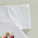 Back to School Clothes Girls Boys School Shirts Short Sleeve Letter Print 2T 3T 4T 5T 6T 7T Girls Boys Tops (White)