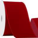 Red Velvet Ribbon 2.5 Inch 25 Yards Christmas Wired Ribbon Red Bows for Christmas Tree Wreaths Gift Wrapping Bows Xmas Home Decorations