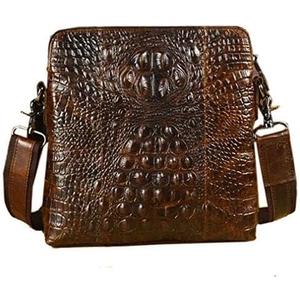 Hebetag Small Leather Sling Shoulder Bag Messenger Pack for Men Women Outdoor Travel Business (#23coffee)