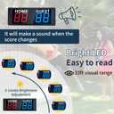 YZ LED Portable Digital Scoreboard, Tabletop Electronic Scoreboard with Remote, Score Keeper for Games Cornhole/Basketball/Ping Pong/Baseball/Tennis/Volleyball Indoor Outdoor