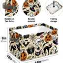 Halloween Basket with Handles Spooky Boo Basket Stuffers for Women Girls Boyfriend Mens Large Collapsible Storage Container for Shelves Home Office Toys (3)