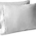 Bare Home Microfiber Pillow Cases - King Size Set of 2 - Cooling Pillowcases - Double Brushed - Light Grey Pillowcases 2 Pack - Easy Care (King Pillowcase Set of 2, Cloud Grey)