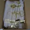 13.8" Gold Metal Wire Clips Hangers with Adjustable Clips - 30 Pack Pants Hangers with Clips Metal Perfect for Pants Trouser Underwear Bottom Clothes Heavy Duty Space Saving Closet Organization