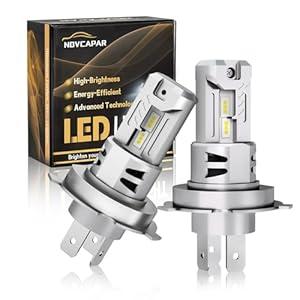 NOVCAPAR 2024 Newest H4/9003/HB2 LED Bulbs, Hi and Low Beam, 30000LM 1000% Brightness, 6500K Cool White, 150W with Cooling Fan, Plug-N-Play, 1:1 Mini Size, h4 led Fog Light Bulbs, Pack of 2