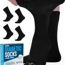 Doctor's Select Bamboo Viscose Diabetic Socks Women - 4 Pairs Crew Womens Diabetic Socks Size 6-9 (L)