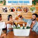 OBTANIM 4 Pack 4 Gallon Galvanized Ice Buckets Metal Champagne Drink Cooler Storage Ice Tub with Carry Handles for Beer Cocktails Wine Beverage Home Parties Bar Cooling Supplies