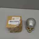 Small Size Human Skull Resin Statue Head Halloween Skull Statue Silver Skull Resin Ornament Sculptures Skull Collectible Figurines