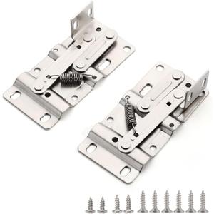 Chibery 4 Pack Tip Out Tray Hinges, Scissor Hinges for Kitchen Sink or Bathroom Cabinet Organizer, Sink Front Drawer, Compatible Both Face Frame  Frameless - Nickel Plated Steel