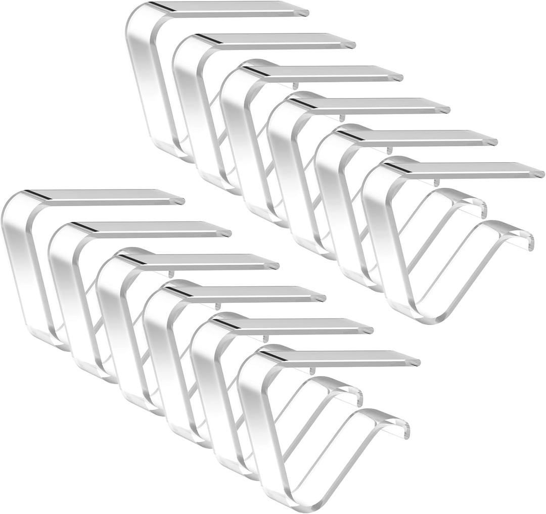 6 x Pureegg Tablecloth Clips - 12 Packs Table Cloth Holder Clips, Sturdy & Windproof Table Cloth Clips, Plastic Picnic Table Clips for Indoor and Outdoor Party