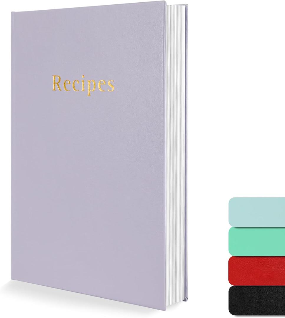 3 x Recipe Book To Write in Your Own Recipes With 62 Blank Pages (purple)