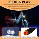 LED Headlight for Ebike, 6500K 20W Waterproof Compatible with Ridstar Q20 RadRunner RadMini RadRover RadExpand, 3Pin 12V-60V for Ebike Light