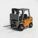 BRRRRT 1/64 RC Forklift Toy 7 Channel 2 Mode Mini Remote Control Forklift Truck with Rechargeable Battery, 2 in 1 Transformable Lift Fork & Hook with Lights & Sounds for Adults Kids Boys and Girls