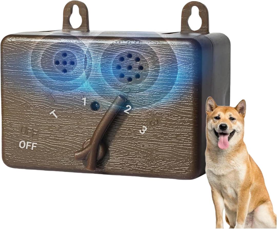 Anti Barking Devices, Ultrasonic Stop Barking Device Long Range 50ft, Barking Control Devices for Dog Training in Outdoor, 4 Modes Dog Bark Deterrent Devices, Dog Barking Silencer (Brown)