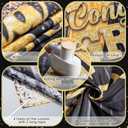 Frienda Large Class of 2026 Graduation Backdrop 5.9 x 6.6 ft Black Gold Congrats Grad Graduation Party Decoration Photo Props Prom Booth Banner Photography Background for College Party Decor Supplies