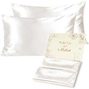 Yanibest Satin Pillowcase, King Size Pillow Cases Set of 2 - Silk Pillow Cases for Hair and Skin with Zipper, Silk Pillow Cases King for 20"x36", Exquisite Packaging for Women Men