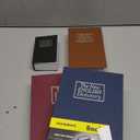 Weysat 4 Packs Diversion Book Safe with Key Lock Secret Metal Safe Box Portable Hidden Lock Box Fake Book Concealment Furniture Multiple Size for Money Jewelry