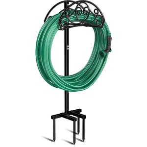 Garden Hose Holder Detachable Water Hose Holder, Thicker Metal Hose Stand Storage Rack, Freestanding Hose Storage for Outdoor, Yard, Lawn