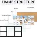 YESKAY Collage Picture Frame for 8x10 and 4 5x7 Pictures Display,5 Opening Family Photo Frames with Tempered Glass Wall Decor(Rustic Black_1 Pack)