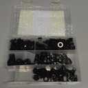 Ruibapa 283Pcs Metric Flange Bolt Assortment,M6x1.0,M8x1.25, M10x1.5 (12mm to 30mm) Bolts and Nuts Assortment,10.9 Black Zinc Galvanized,Bolt Kit