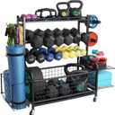 STUFFSTASH Heavy Duty Dumbbell Rack, Sheet Steel Shelf and Base, Ideal for Home Gym Dumbbells, Kettlebells, Yoga Mat Storage