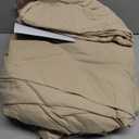 Bedsure 100% Washed Cotton Duvet Cover King Size - Frosted Almond Minimalist Cotton Duvet Cover Linen Like for All Seasons - GentleSoft Plain Simple Bedding (Frosted Almond, King, 104"x90")