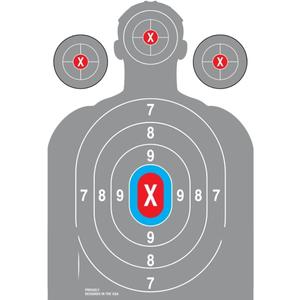 Heavy Duty Shooting Targets Paper - Targets for Shooting Range - Indoors & Outdoor Targets for Shooting Rifle - Gun Range Targets for Pistol Shooting - Handgun Shooting Range Accessories. (GREY)