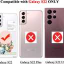 Unov Case Compatible with Galaxy S22 Case Magnetic Clear with Design Compatible with MagSafe Slim Protective Soft TPU Bumper with Hard PC Back Embossed Pattern (Rose Bouquet)