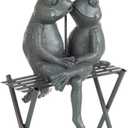 Frog Couple Statue-Resin Romantic Animal Figurine for Outdoor Lawn and Garden D?cor-Great for Flower Beds, Fairy Gardens, and More by Pure Garden