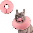 Supet Inflatable Dog Cone Collar for Dogs, Soft Cone Collar for Dogs Cats, ECollar Doggie Neck Donut Dog Cone Alternative After Surgery, M