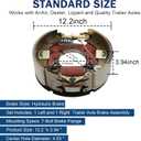 12-1/4" X 3-3/8" (12.25" X 3.375") Hydraulic Trailer Brake Assembly Pair for 9,000/10,000 Lbs (9K/10K) Trailer Axles Left & Right 7-Bolt Replace for Dexter K23-410-00 K23-411-00