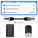 TadaMark Front Left CV Axle Shaft Assembly fits for Nissan Pathfinder 2013-2017(Before 09/2014) 3.5L, for Infiniti JX35 2013, for QX60 2014-2015(Before 09/2014) V6 3.5L, Driver Side